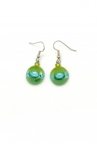 Glass Tiny Round Earrings Glass Tiny Round Earrings